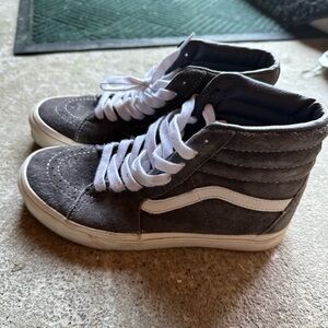 Vans womans High-Top Sneakers - Charcoal and White